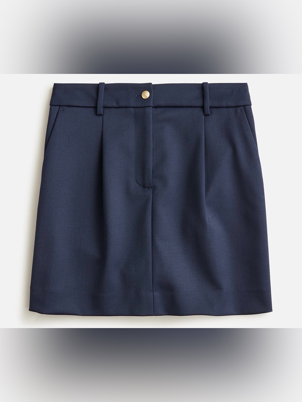 Collection trouser mini skirt in wool-twill blend